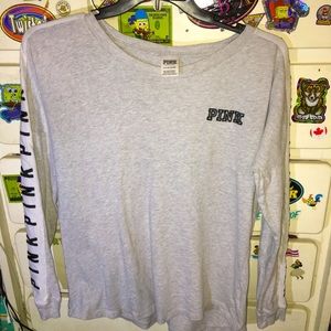 VS Pink Black Sequin Grey Sweatshirt